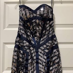 Navy and Silver Sherri Cocktail Dress